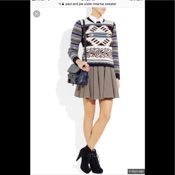 Ethnic Pattern Wool Sweater - Picture 6 of 8